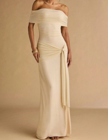 Rochie maxi Shein, crem