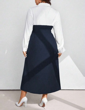 Rochie maxi Shein Curve+, mix culori