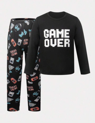 Compleu pijamale Shein, negru