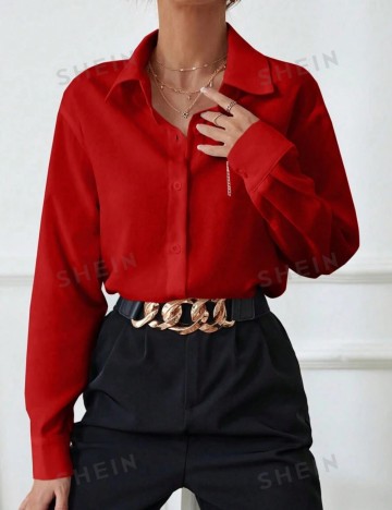 Cămașă Shein, roșu