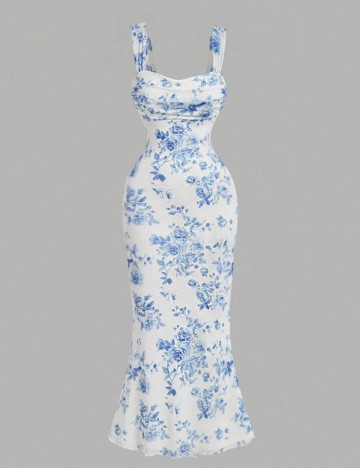 Rochie midi Shein, mix culori