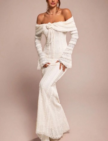 Rochie maxi Shein, crem