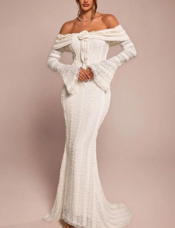 Rochie maxi Shein, crem