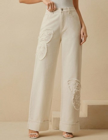 Jeans Shein Anewsta, crem