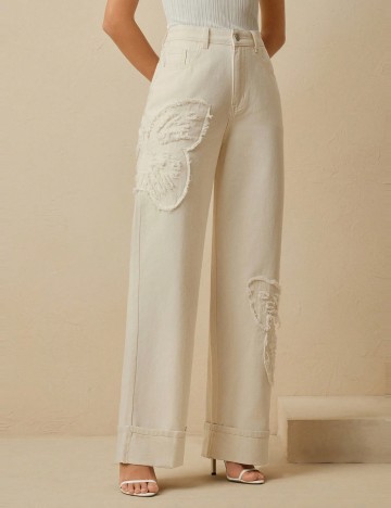 Jeans Shein Anewsta, crem