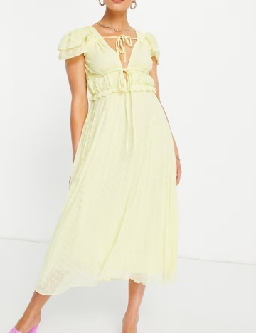 Rochie midi ASOS, galben