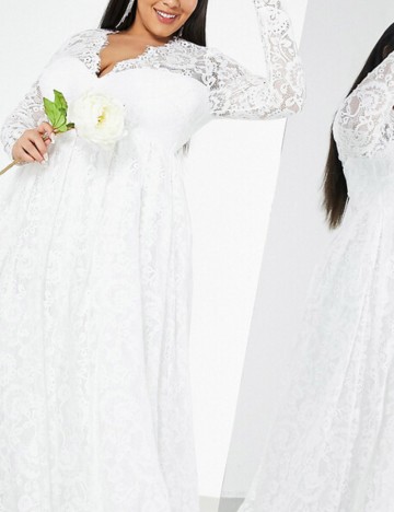 Rochie de ocazie și bridal ASOS, ivory