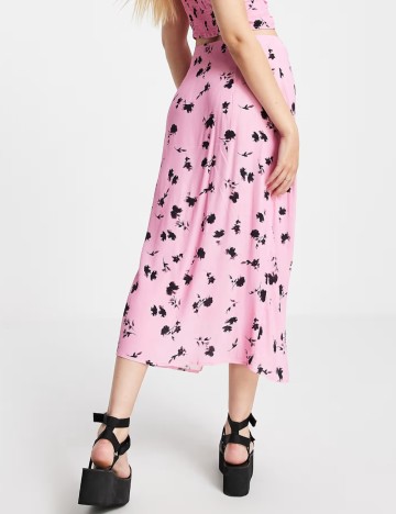 Fustă midi Urban Revivo, roz