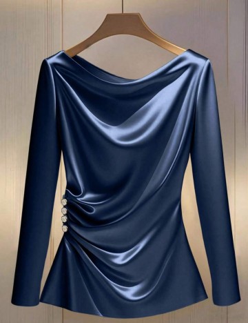 Bluză Shein Curve+, albastru