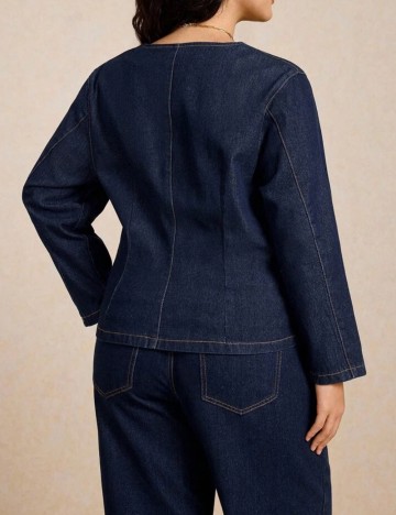 Jachetă De Blugi Shein, albastru