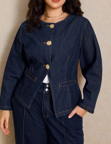 Jachetă De Blugi Shein, albastru