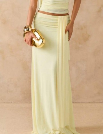 Fustă maxi Shein, crem