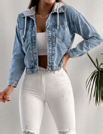 Jachetă De Blugi Shein, albastru