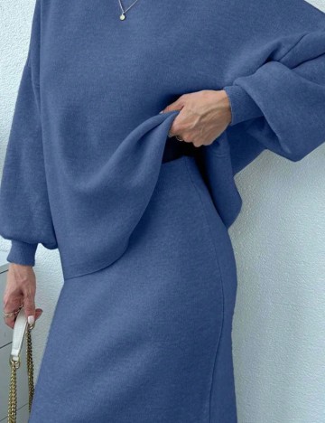 Fustă midi Shein, albastru