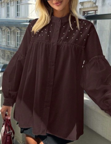 Cămașă Shein, maro