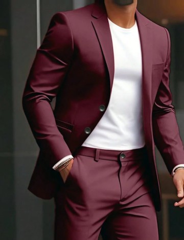 Sacou Shein MANFINITY, vișiniu