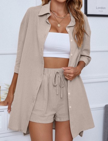 Cămașă Shein, bej