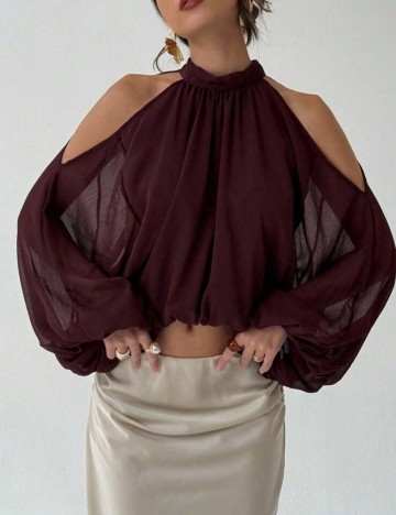 Cămașă Shein, maro