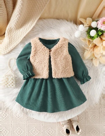 Set rochie și vestă Shein, mix culori