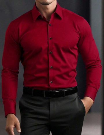 Cămașă Shein, vișiniu