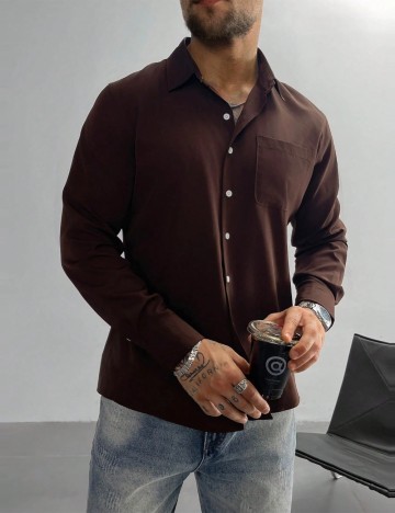 Cămașă Shein, maro