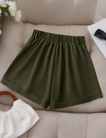 Pantaloni scurți Shein Curve+, verde