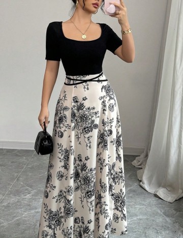 Rochie maxi Shein, mix culori