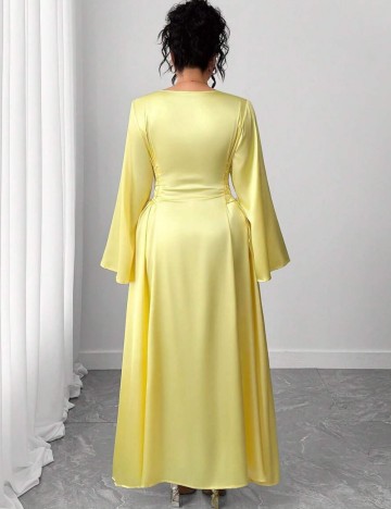 Rochie maxi Shein Curve+, galben