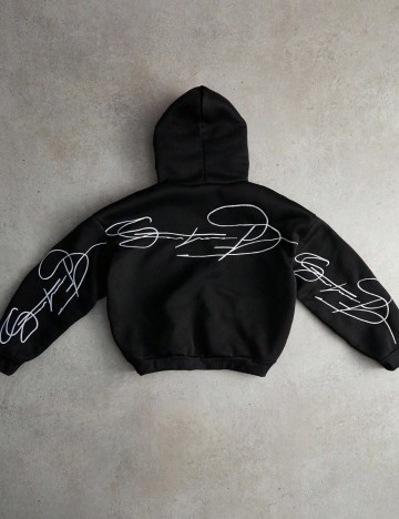 Hanorac Cu Fermoar Shein, negru