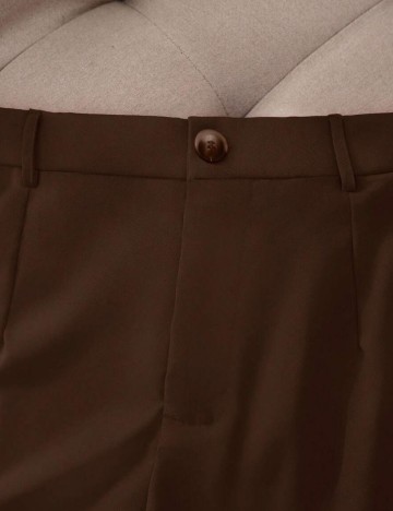 Pantaloni scurți Shein Curve+, maro