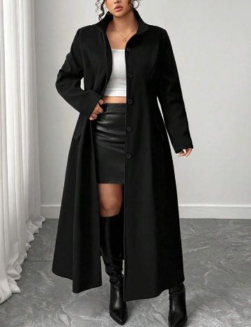 Palton Shein Curve+, negru