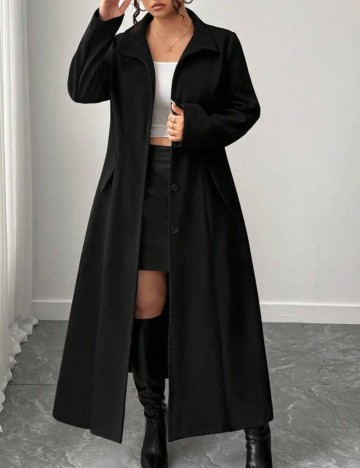 Palton Shein Curve+, negru