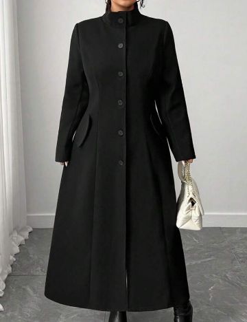Palton Shein Curve+, negru