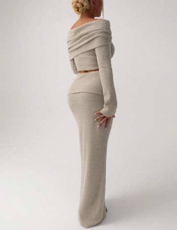 Fustă maxi Shein, maro