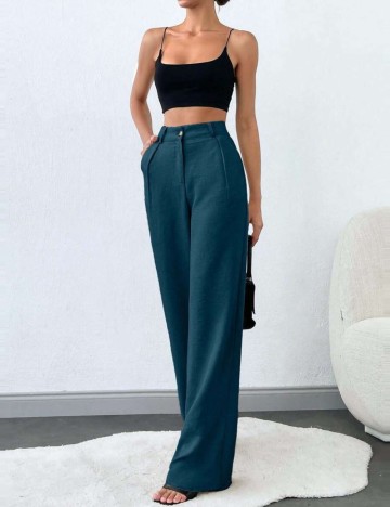 Pantaloni Shein, turcoaz