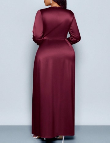 Rochie maxi Shein Curve+, vișiniu