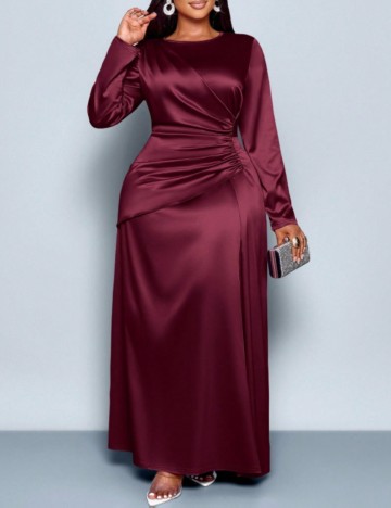 Rochie maxi Shein Curve+, vișiniu