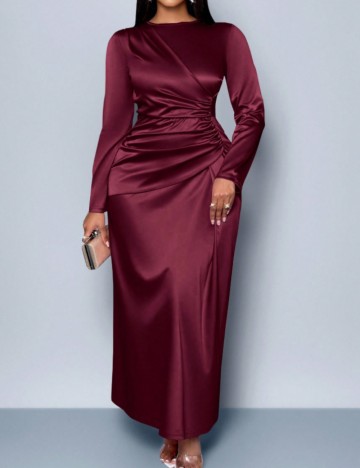 Rochie maxi Shein Curve+, vișiniu