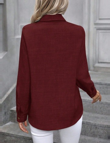 Cămașă Shein, vișiniu