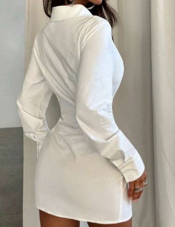 Rochie tip cămașă Shein, alb