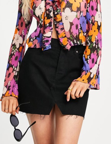 Fustă de blugi ASOS, negru