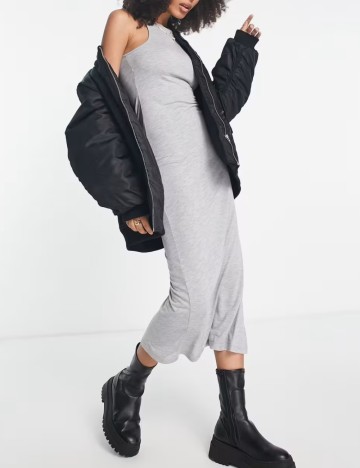 Rochie midi French Connection, gri