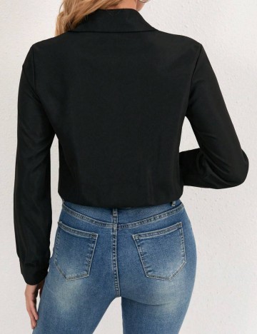 Cămașă tip body Shein, negru