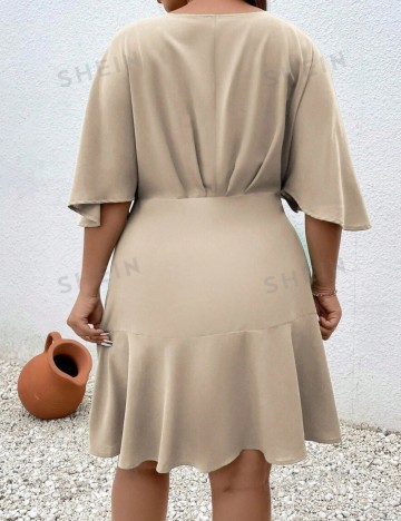 Rochie mini Shein Curve+, bej