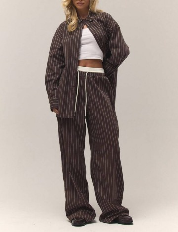 Cămașă Shein MUSERA, maro