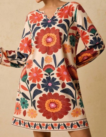 Rochie mini Shein Curve+, mix culori