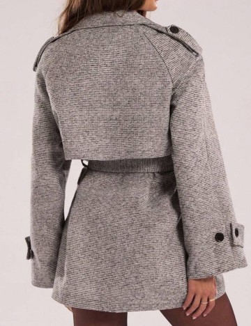 Palton scurt Shein, gri