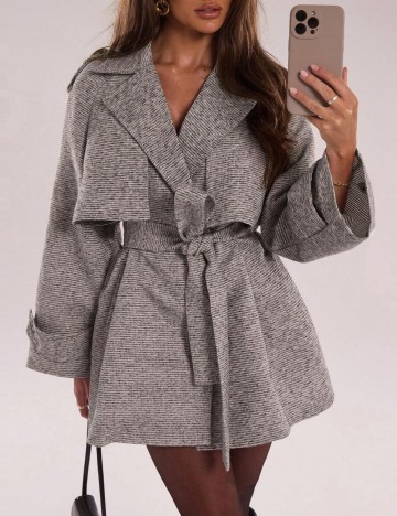 Palton scurt Shein, gri