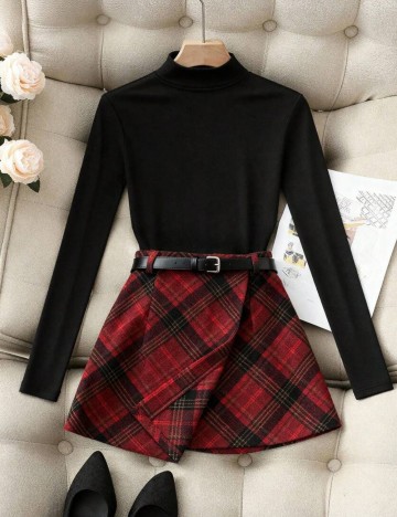 Fustă mini Shein, roșu