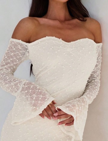 Rochie maxi Shein, crem